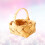 Khaki Bamboo Basket Handmade Woven Storage Snack Container 4
