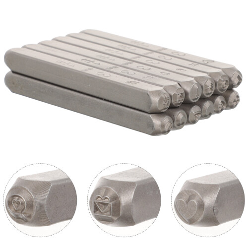 12 Pcs Puncher Steel Stamp Set Durable Stamping Tool 2