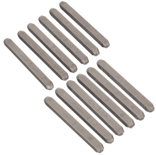 12 Pcs Puncher Steel Stamp Set Durable Stamping Tool 1