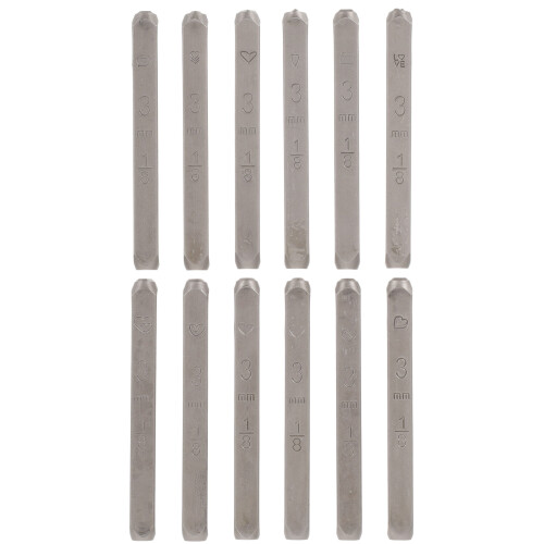 12 Pcs Puncher Steel Stamp Set Durable Stamping Tool