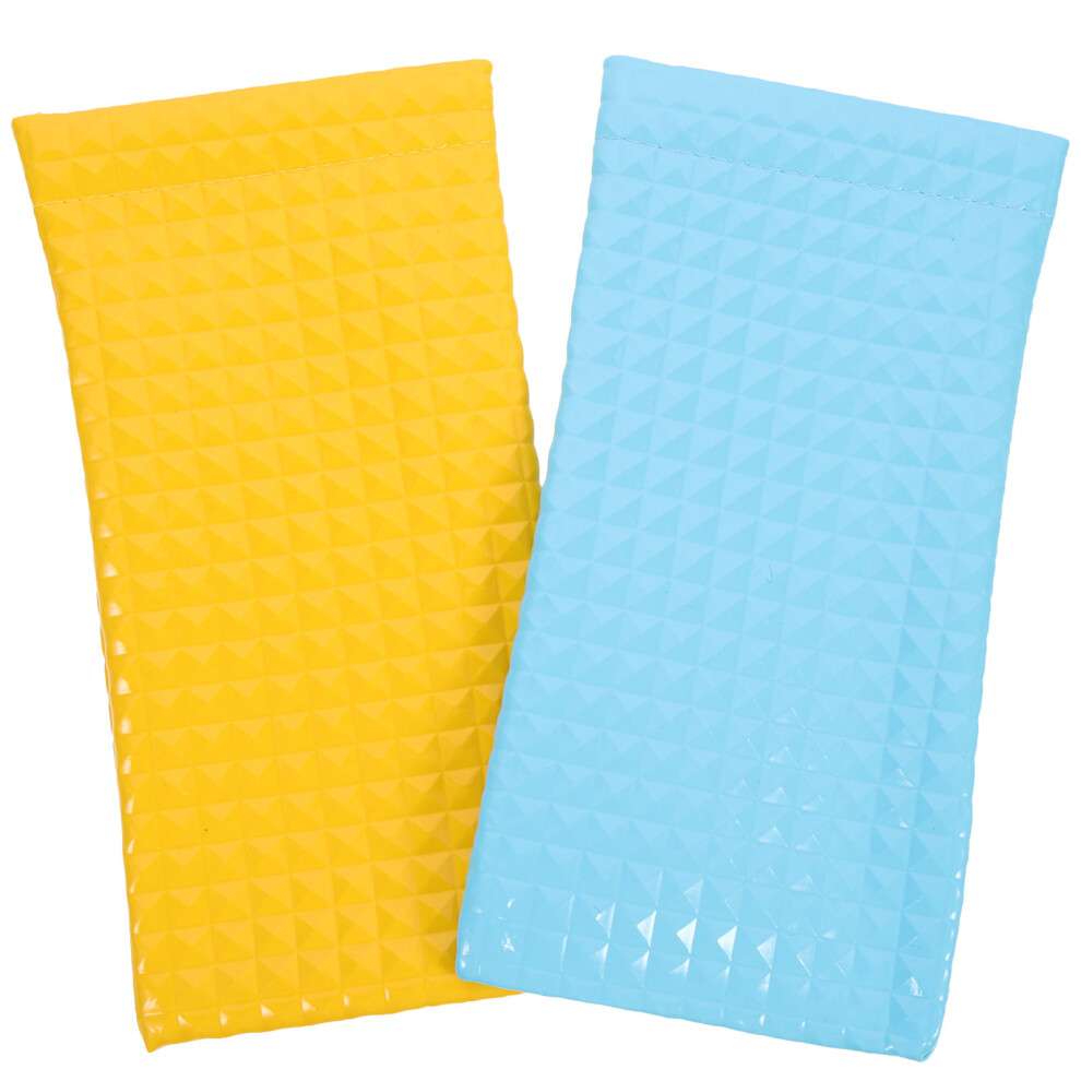 Vaguelly 2Pcs Sunglasses Sleeve Pouch Waterproof Pu For Daily Use