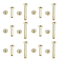100Pcs Golden Binding Screw Posts for Photo Albums and Leather Repair