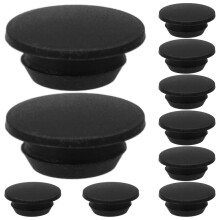Masteelf 10 Pcs Hider Cable Furniture Hole Plug 1.60x0.80x0.80cm Black