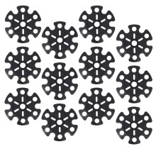 Mlins 12 Pcs Alpenstock Snowflake Hiking Sticks Walking Travel Black