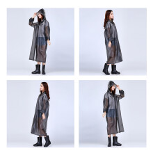 Raincoat Adults 1pcs Dark Grey Foldable Hooded For Riding