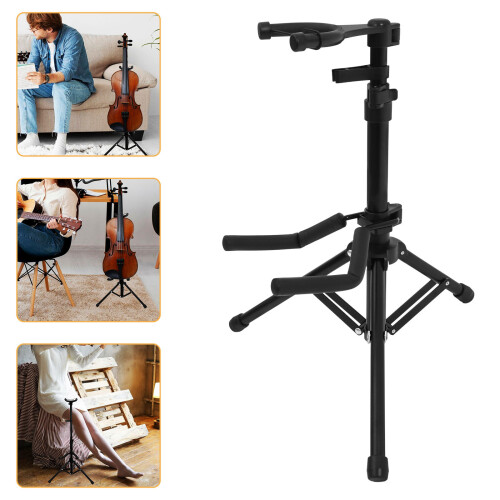 1 Pc Violin Stand Wooden Shelf Environmental Abs 1