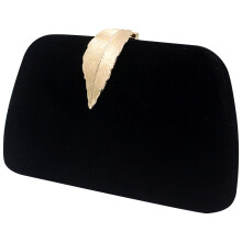Sac De Soirée Femme Noir Pochette Portable En PU Avec Chaîne