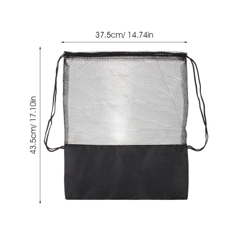 Black Drawstring Backpack Women's School 2set 17.1x14.8in 1