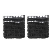 Expandable Table Tennis Net With Clamps Black 2pcs