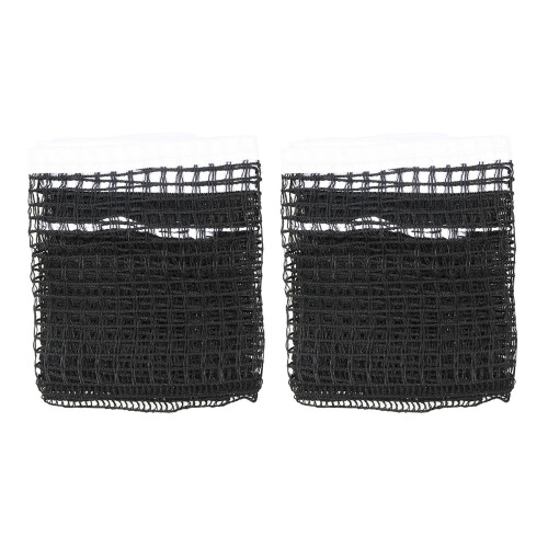 Expandable Table Tennis Net With Clamps Black 2pcs