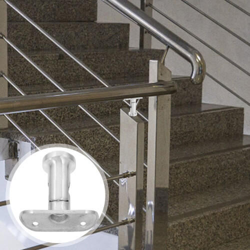 Fitting Stair Railing Work 6.50x6.50x3.00cm Silver 1