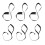 6pcs Stroller Wrist Strap Wheelchair Leash Polyester 5