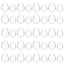 Raindrops  60 Pcs Decorative Cabochons Diy Gems Decoration Transparent