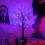 Halloween Black Tree Pre-Lit Black Birch Tree Battery or USB Powered 7
