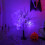Halloween Black Tree Pre-Lit Black Birch Tree Battery or USB Powered 6