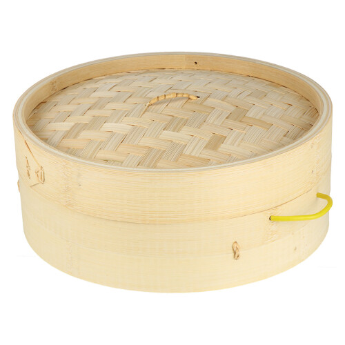 Chinese Round Bamboo Kitchen 2pcs 11.8x11.8x4.7in