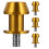 Swingarm Spools Motorcycle Spools Sleek Golden 4pcs 7