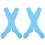 Socks Sky-Blue Polyester 2pcs 11.8x3.9x0.2in 8