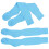 Socks Sky-Blue Polyester 2pcs 11.8x3.9x0.2in 7
