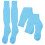 Socks Sky-Blue Polyester 2pcs 11.8x3.9x0.2in 5