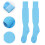 Socks Sky-Blue Polyester 2pcs 11.8x3.9x0.2in 10
