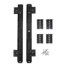 2pcs Black Steel Drawer Slide Rails For Home Use 14.2x1.2in