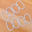 30 Pcs Shower Curtain Hooks White Plastic Rings Bath Drape Loop Clip 5