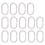 30 Pcs Shower Curtain Hooks White Plastic Rings Bath Drape Loop Clip 9