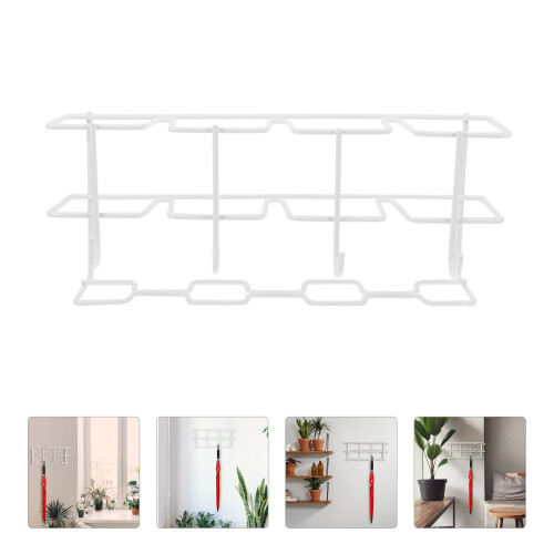 Parapluistander Opberghaak Parapludrager Wit IJzer 2