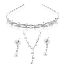 Zilveren Wedding Jewelry Set Tiara, Ketting En Oorbellen