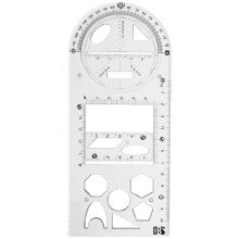 Assorted Color Plastic Drawing Stencil Ruler for Student Drawing