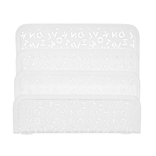 1Pc White Iron Desktop File Organizer Letter Holder Mail Storage Rack
