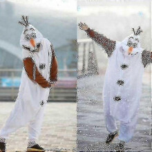 (L) Olaf Frozen Adult Snowman Costume Kigurumi Pajamas Cosplay