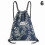(6) Women Floral Drawstring Backpack Storage Bag Leaf Large Capacity Yoga Swim 1