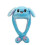 (Blue) Rabbit Hat Ear Moving Jumping Hat Funny Bunny Plush Hat Cap 2