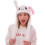 (White) Rabbit Hat Ear Moving Jumping Hat Funny Bunny Plush Hat Cap 2