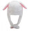 (White) Rabbit Hat Ear Moving Jumping Hat Funny Bunny Plush Hat Cap 4