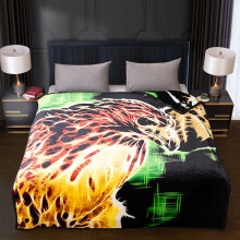 Eagle Design Faux Fur Fleece Throw | Super Soft & Warm Blanket for Sofa or Bed (King)