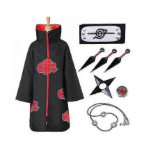 (XS) Cloak Cosplay Costume Kit Itachi Robe Cosplay Long Cape 8 Pieces Set-p