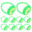 10Pcs Pool Cue Holders Green Plastic Billiard Cue Rack Compact Design 1