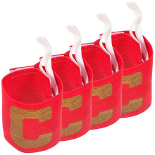 4St Elastische Captain Armband Rood Voor Jeugd Voetbal En Sport