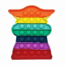 (Multicolor) Baby Yoda Fidget Popit Bubble Toy Sensory Hand Toys.