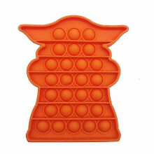 (Orange) Baby Yoda Fidget Popit Bubble Toy Sensory Hand Toys.