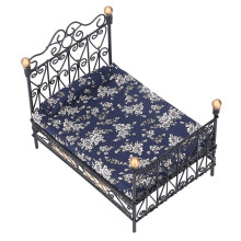 1:12 Mini Puppenhaus Doppelbett Lebensszene Prinzessinnen-Eisenbett Realistische Szene
