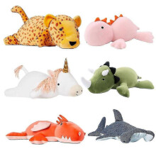 (Red Dragon, 38x29cm) 60cm Big Dinosaur Weighted Plush Toy Cartoon Stuffed Animals Pillow Soft Cute Birthday Gift For Children-p