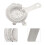 Edelstahl Cocktail-Sieb Wintersweet Eisfilter, Silber 14