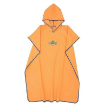 (Orange) Beach Towel Poncho Bath Hooded Quick Dry Bathrobe Swimming Towel