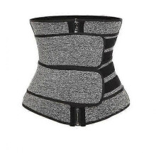 (2XL, grey) Women Waist Trainer Sweat Belt Gym Body Shapewear-p