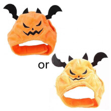 (Orange) Pet Bat Hat For Halloween Party Decoration For Cat Dog Cosplay Costume Bat Cap