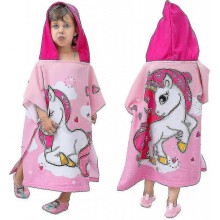 (Unicorn) Kids Poncho Hooded Towels, Exquisite Pattern Beach Swimming Bath Towels With Hood For Boys Girls Children